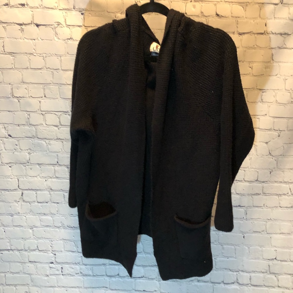Long black cardigan